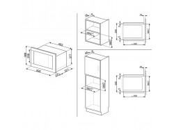 Микроволновая печь встраиваемая Smeg - FMI 020 X
