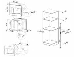 Кофеварка встраиваемая Smeg - CMS4303X
