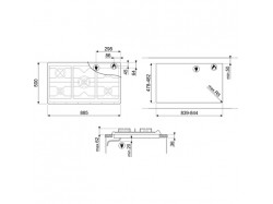 Варочная поверхность Smeg - SRV 896 AVOGH 2