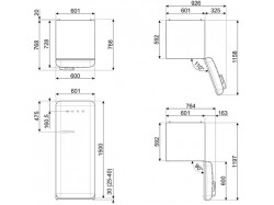 Холодильник Smeg - FAB28RDRB3