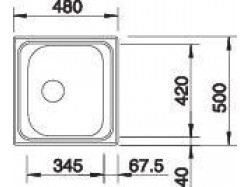 Мойка кухонная Blanco - 525320 TIPO 45 C