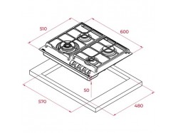 Варочная поверхность Teka - GZC 64321 XBN WH (112570049)