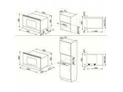 Микроволновая печь встраиваемая Smeg - MP 722 PO