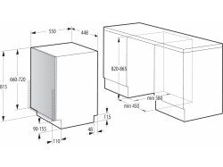 Посудомоечная машина встраиваемая Gorenje - GV 561 D 10
