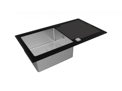 Мойка кухонная Teka - DIAMOND 1B 1D 86 BL ПОЛИРОВАННАЯ 115100011
