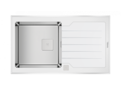 Мойка кухонная Teka - DIAMOND 1B 1D 86 WH ПОЛИРОВАННАЯ 115100012