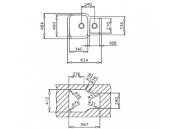 Мойка кухонная Teka - BE 1 1 - 2 B 625 REV ПОЛИРОВАННАЯ 10125160