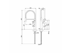 Смеситель кухонный Smeg - MDF 50 PB