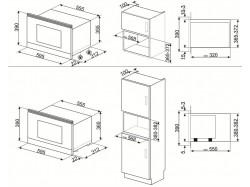 Микроволновая печь встраиваемая Smeg - MP 822 NPO