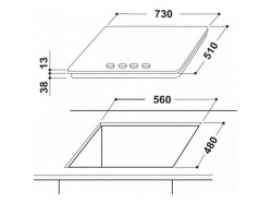 Варочная поверхность Hotpoint - PPH 75 GDFIX
