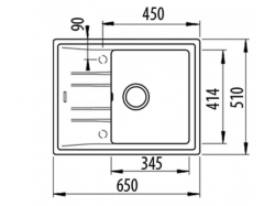 Мойка кухонная Teka - STONE 45 B-TG 1 B 1 D 115330045