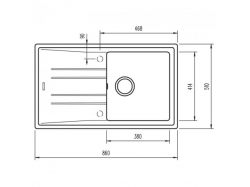 Мойка кухонная Teka - STONE 50 B-TG 1 B 1 D 115330019