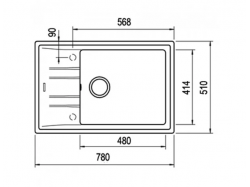 Мойка кухонная Teka - STONE 60 S-TG 1 B 1 D 115330033