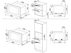 Микроволновая печь встраиваемая Smeg - FMI 320 X 2