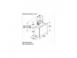 Вытяжка кухонная Bosch - DWF 65 AJ 20 T