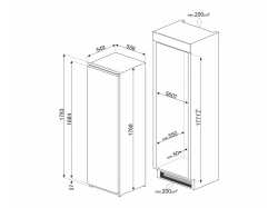 Морозильная камера Smeg - S 8 F 174 DNE
