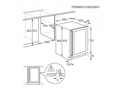 Винный шкаф встраиваемый Electrolux - EWUS 052 B  5B