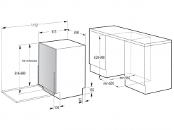 Посудомоечная машина встраиваемая Gorenje - GV 643 D 60