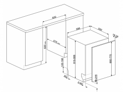 Посудомоечная машина встраиваемая Smeg - STL 323 DAL