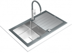 Мойка кухонная Teka - DIAMOND 1B 1D 86 ST 115100021