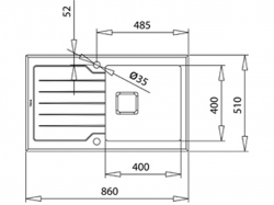 Мойка кухонная Teka - DIAMOND 1B 1D 86 ST 115100021