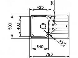 Мойка кухонная Teka - UNIVERSE 45 1B 1D 115110015