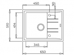 Мойка кухонная Teka - STONE 45 B-TG 1B 1D 115330048