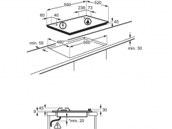 Варочная поверхность Electrolux - KGG643753K Hob2Hood