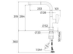 Смеситель кухонный Teka - OVAL 938 116020018