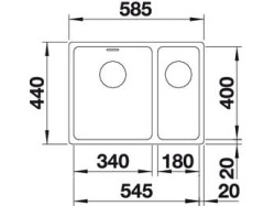 Мойка кухонная Blanco - 522979 ANDANO 340 - 180-U