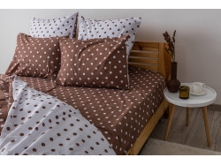 Комплект постільної білизни ТЕП "Happy Sleep" Cappuccino Dots, 50x70 полуторний