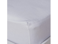 Простирадло на резинці фланелева Delicacy SoundSleep біле 90х200 см