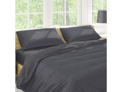 Простирадло на гумці Stripy Graphite SoundSleep бязь 90х200 см