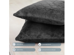 Подушка декоративна "VELOUR" 40*40 см сірий