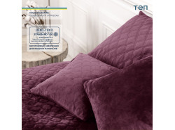 Покривало ТЕП "VELOUR" 150*210 см бордове/ромб круглий