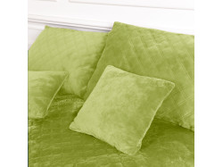 Покривало ТЕП "VELOUR" 150*210 см салатове/ромб круглий