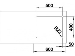 Мойка кухонная Blanco - 522967 ANDANO 500-U