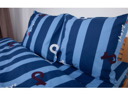 Комплект постільної білизни ТЕП "Soft dreams" Line Blue, 70x70 євро