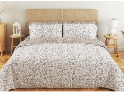 Комплект постільної білизни ТЕП "Soft dreams" Beige and White, 70х70 сімейний