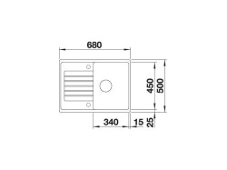 Мойка кухонная Blanco - 524730 ZIA 45 S COMPACT