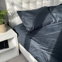 Комплект постільної білизни Fiber Black Stripe Emily мікрофібра чорний полуторний