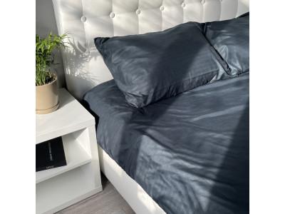 Комплект постільної білизни Fiber Black Stripe Emily мікрофібра чорний двоспальний