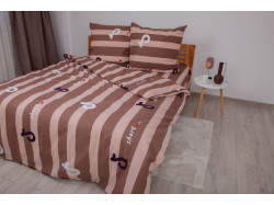 Комплект постільної білизни ТЕП "Soft dreams" Line Brown, 70x70 полуторний