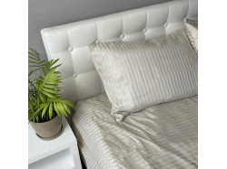 Простирадло Stripe Sense Beige сатин-страйп SoundSleep бежевий 200х220 см