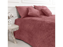 Покривало ТЕП "VELOUR" 240*260 см Mesa Rose/ромб круглий