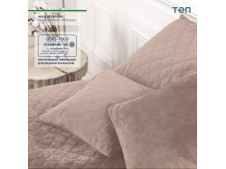 Покривало ТЕП "VELOUR" 240*260 см пудровий ромб круглий