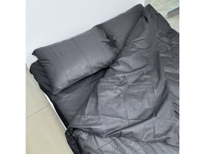 Комплект постільної білизни Monoton Dark Grey SoundSleep бязь полуторний