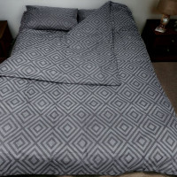 Комплект постільної білизни Rhomb Black SoundSleep бязь сімейний