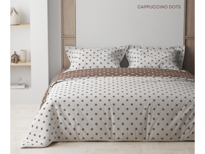 Комплект постільної білизни ТЕП "Happy Sleep" Cappuccino Dots, 50x70 двоспальний Комплект постільної білизни ТЕП "Happy Sleep" Cappuccino Dots, 50x70 двоспальний