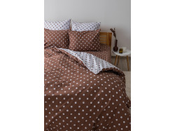 Комплект постільної білизни ТЕП "Happy Sleep" Cappuccino Dots, 50x70 двоспальний